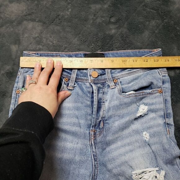 Buckle Black high rise ankle distressed destroyed jeans fit 53 button fly - Picture 7 of 14